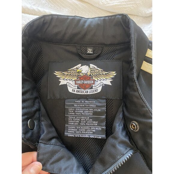 Harley Davidson XL Vintage Motorcycle Racing Jacket With Stripes - Picture 7 of 16